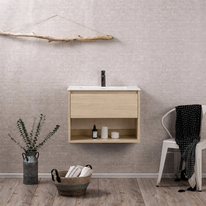 Mueble Vanitorio Zoé Acácia + Cubierta 50x46x50 cm