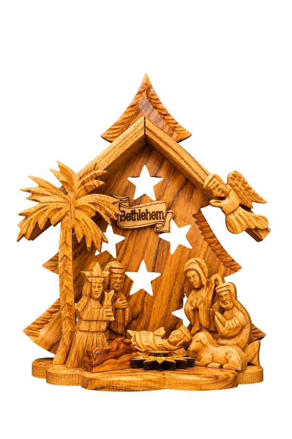 Olive Wood Bethlehem Nativity - Holy Land