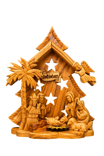 Olive Wood Bethlehem Nativity - Holy Land