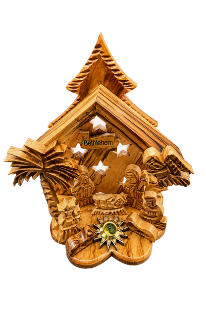 Olive Wood Bethlehem Nativity - Holy Land