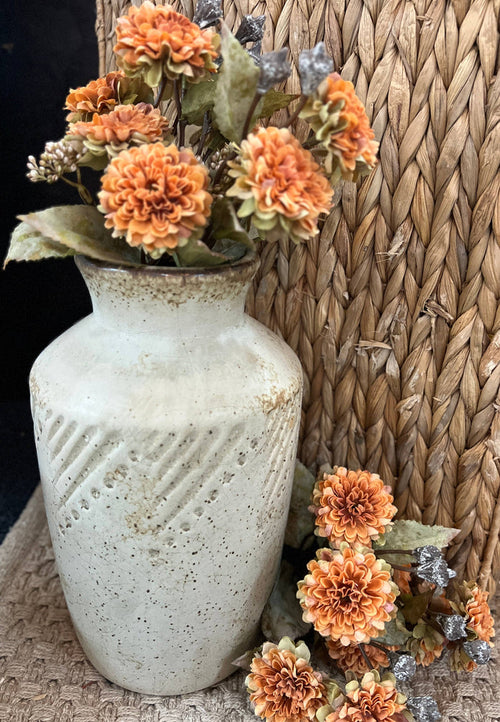 Orange Button Mum