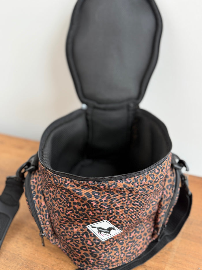 Patterned Helmet Bag – Chocolate Cheetah Equestrian Helmet Bag | WhinneyWear