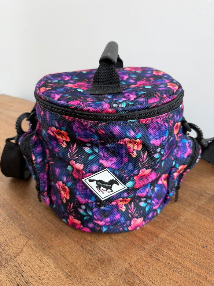 Patterned Helmet Bag – Midnight Bloom Equestrian Helmet Bag | WhinneyWear