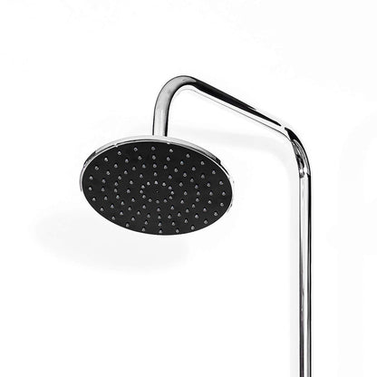 Plato Ducha 20 cm Cromo/Negro