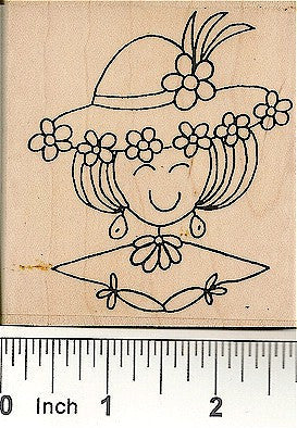 Portrait of Lea Rubber Stamp 4005H