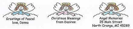 PSA - Greeting Angel Personalized Rubber Stamp - PSA-1057
