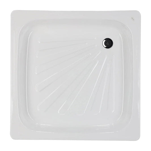 Receptáculo de Acero Esmaltado 80x80x15 cm Atenas Con Desagüe