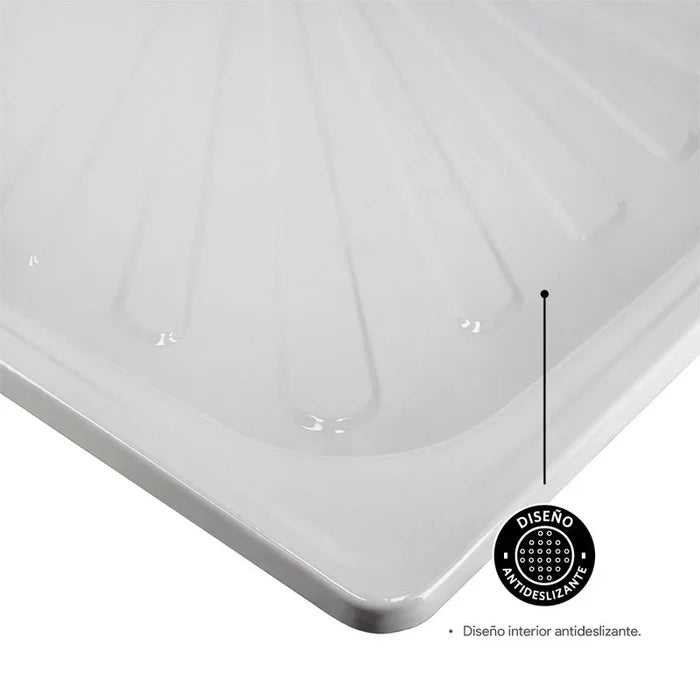 Receptáculo de Acero Esmaltado Atenas 80x80x15 cm sin Desagüe