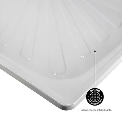 Receptáculo de Acero Esmaltado Atenas 80x80x15 cm sin Desagüe