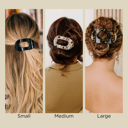 Round Flat Hair Clip | Small | Tortoise