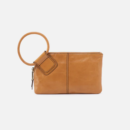 Sable Wristlet Leather Bag Natural