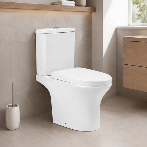 Sanitario Wc Two Piece New Atos 2 - Descarga a Piso 21 cm. (Vertical)