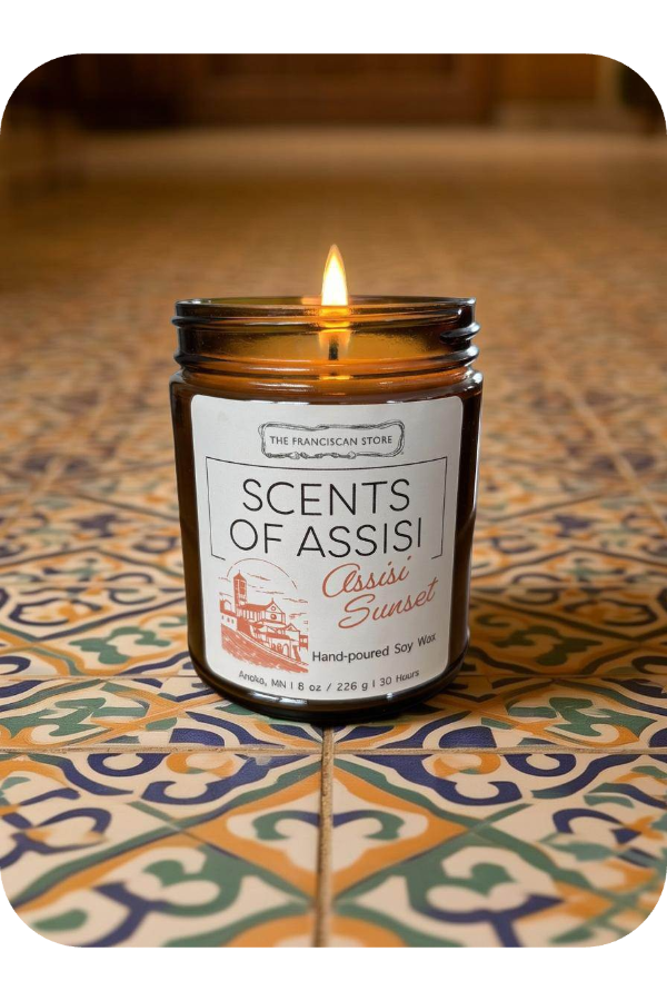 Scents of Assisi 8 oz Candles - Hand-Poured Franciscan Inspired Home Fragrance