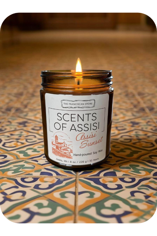 Scents of Assisi 8 oz Candles - Hand-Poured Franciscan Inspired Home Fragrance