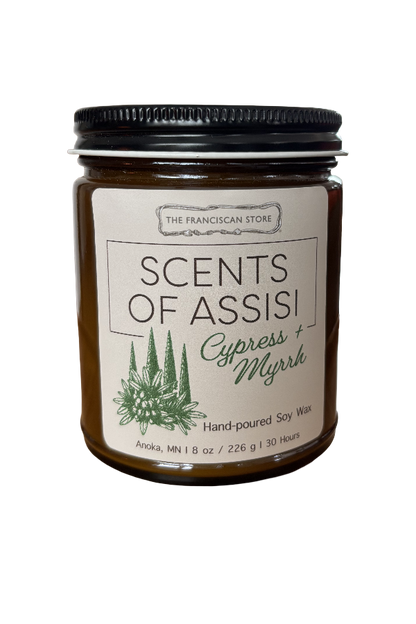 Scents of Assisi 8 oz Candles - Hand-Poured Franciscan Inspired Home Fragrance