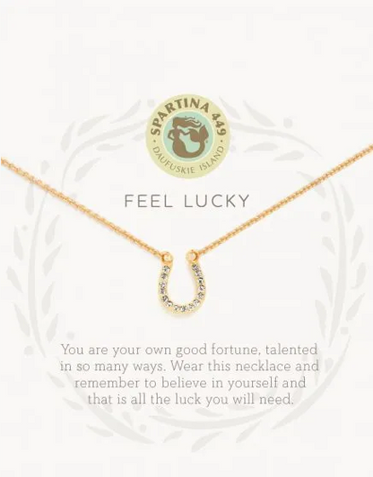 Sea La Vie Necklace 18" Feel Lucky/Horseshoe Gold
