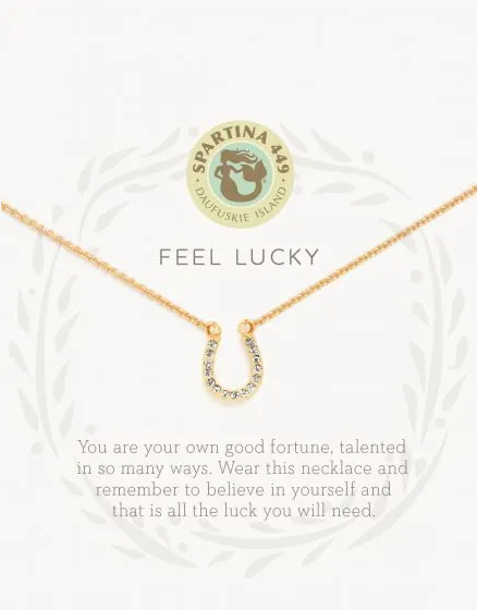 Sea La Vie Necklace 18" Feel Lucky/Horseshoe Gold