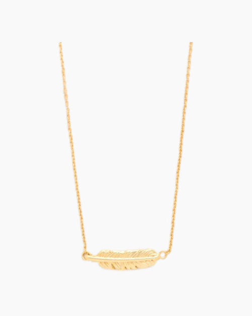 Sea La Vie Necklace 18" Follow Your Dreams/Feather Gold