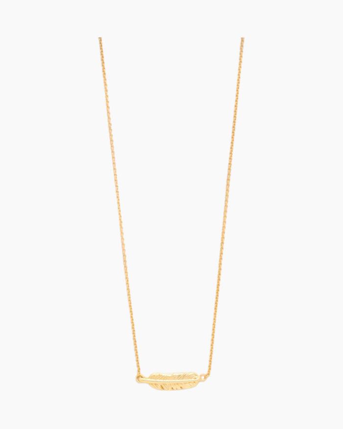 Sea La Vie Necklace 18" Follow Your Dreams/Feather Gold