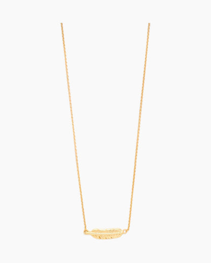 Sea La Vie Necklace 18" Follow Your Dreams/Feather Gold