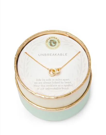 Sea La Vie Necklace 18'' Unbreakable/Double Rings gold