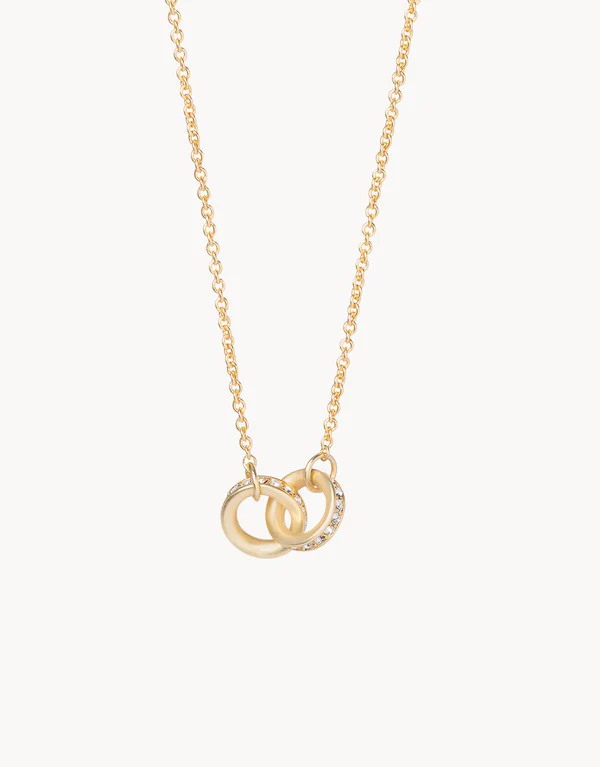 Sea La Vie Necklace 18'' Unbreakable/Double Rings gold
