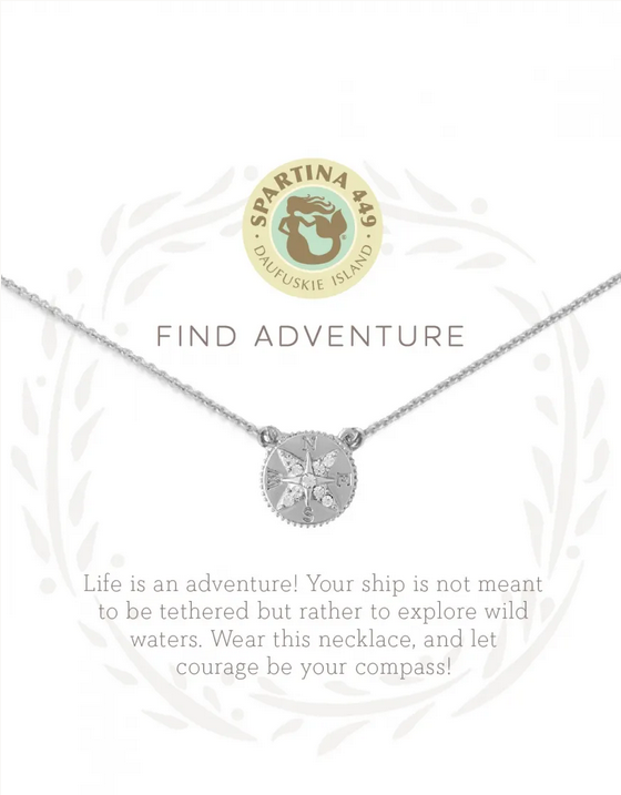 Sea La Vie Necklace Adventure/Compass Silver