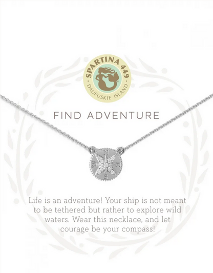 Sea La Vie Necklace Adventure/Compass Silver