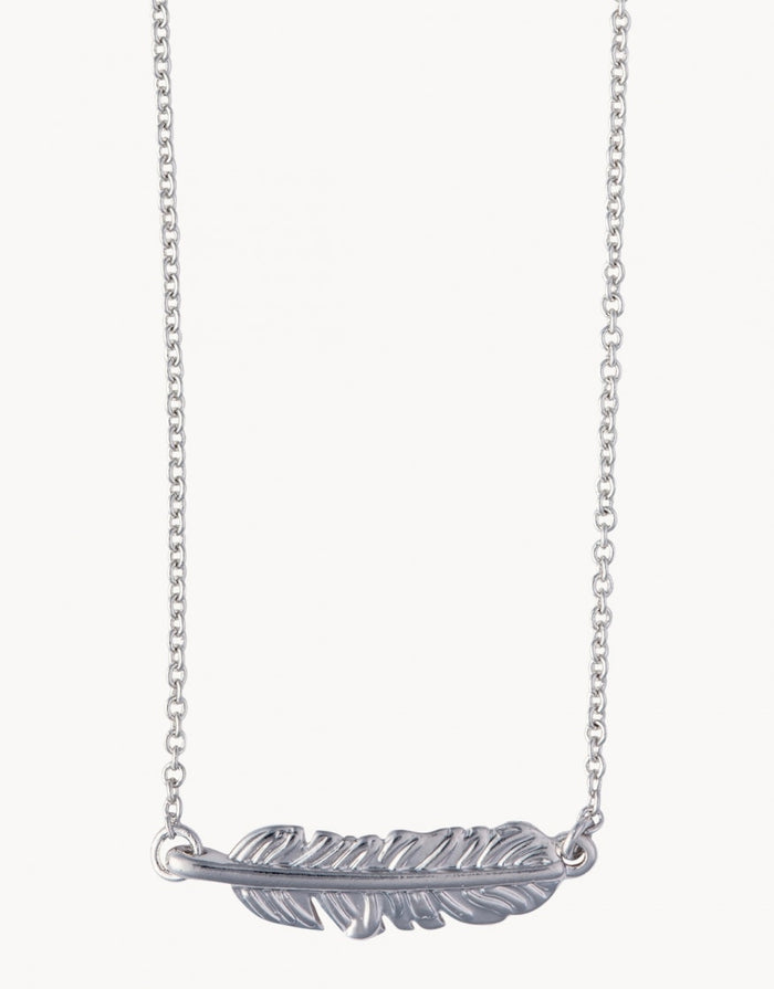 Sea La Vie Necklace Follow Your Dreams/Feather Silver