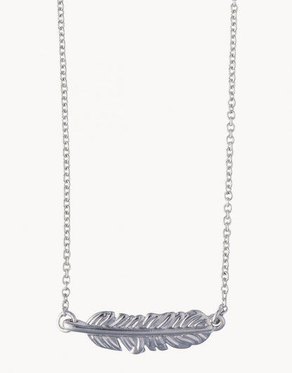 Sea La Vie Necklace Follow Your Dreams/Feather Silver