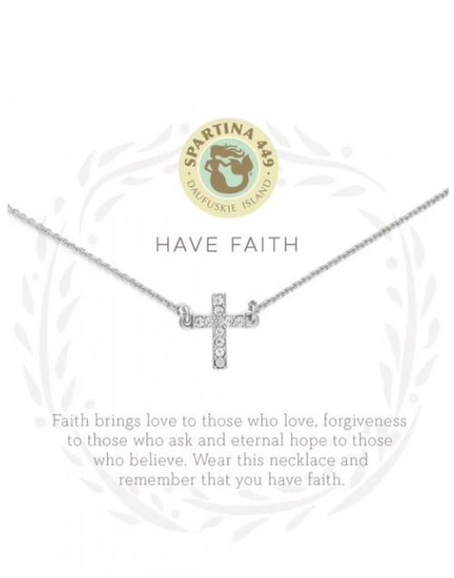 Sea La Vie Necklace Have Faith/Cross Silver