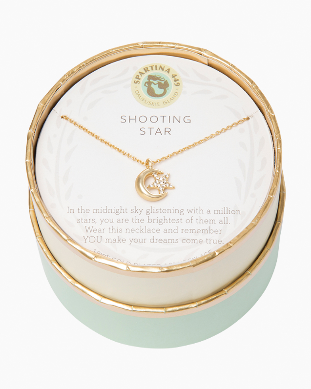 Sea La Vie Necklace Shooting Star/Moon Star Gold