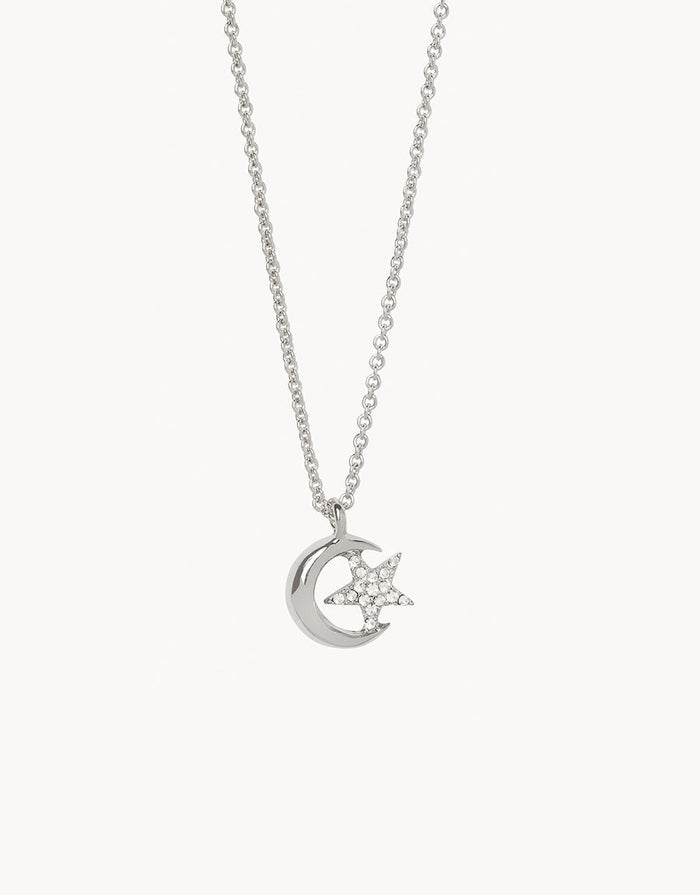 Sea La Vie Necklace Shooting Star/Moon Star Silver