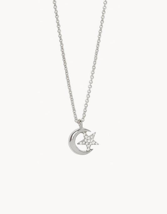 Sea La Vie Necklace Shooting Star/Moon Star Silver