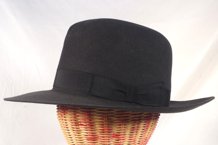 Sharp Guerra 1855 Handmade Italian Slate Gray Fedora - Sz 7 3/8
