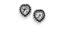 Shimmer Heart Mini Post Earrings