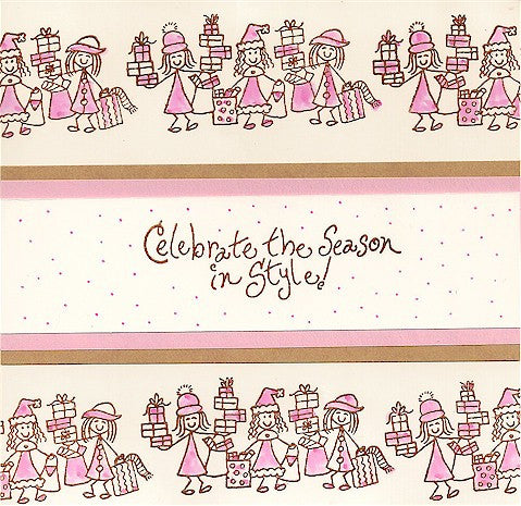 Shopping Ladies Rubber Stamp 2543H