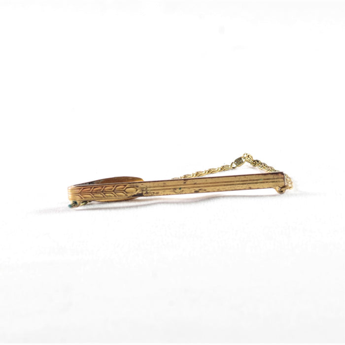 Silver Hickok Tie Clip with Chain