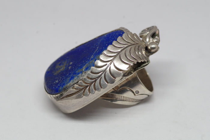 Spectacular Yaqui Gigantic Turquoise Silver Ring