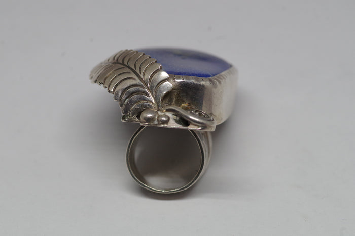 Spectacular Yaqui Gigantic Turquoise Silver Ring