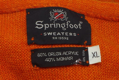 Springfoot Orange 60/40 Acrylic Mohair Sweater - Sz XL (~52)