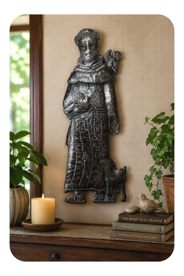 St. Francis Handmade Metal Art - Fair Trade, Haiti