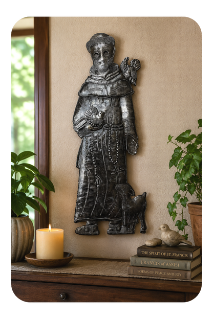 St. Francis Handmade Metal Art - Fair Trade, Haiti