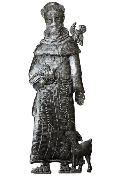 St. Francis Handmade Metal Art - Fair Trade, Haiti