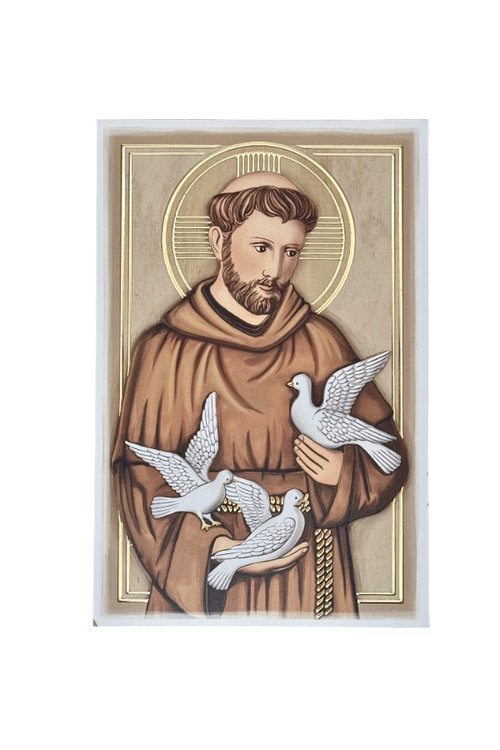 St. Francis Italian Wood Painting