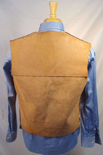 Stunning Handmade Leather Vest - Size 40