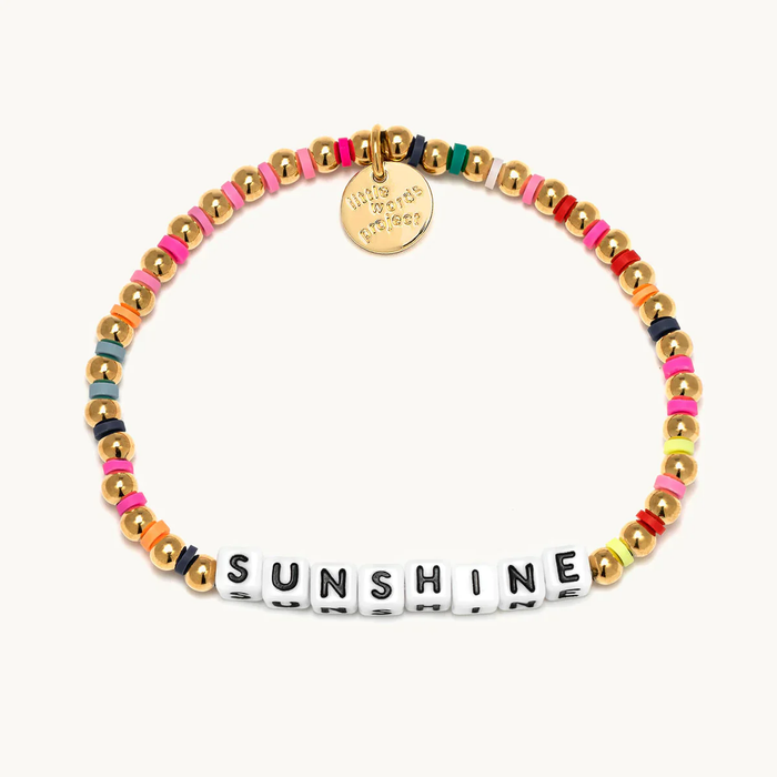 Sunshine Beaded Bracelet Gold Plated Rainbow
