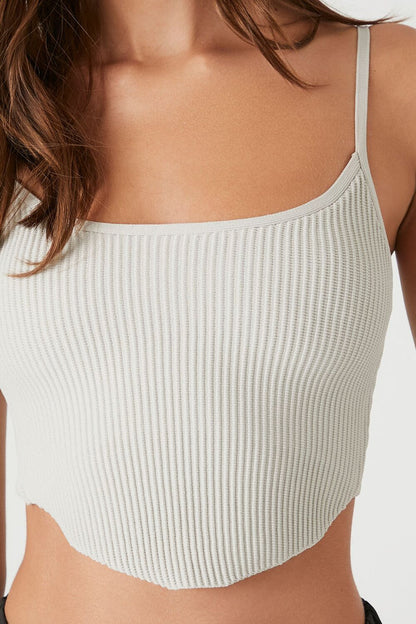 Sweater-Knit Cropped Cami