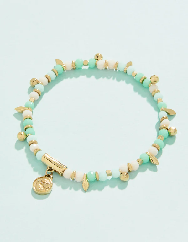 Tybee Island Stretch Bracelet 4mm  Sea Foam