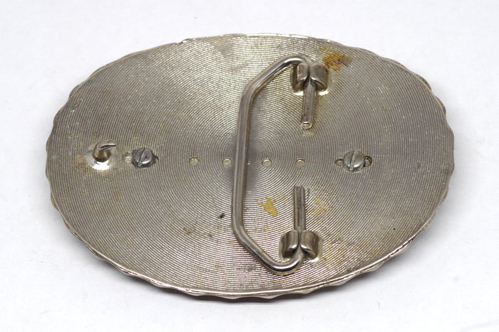 Vintage Sterling Silver 1880 Dollar Coin Floral Belt Buckle